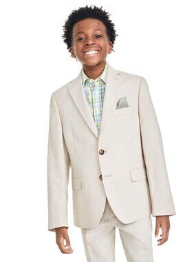 NWT B By Brooks Brothers Big Classic Fit Linen Suit Jacket Coat Khaki Brown 18R